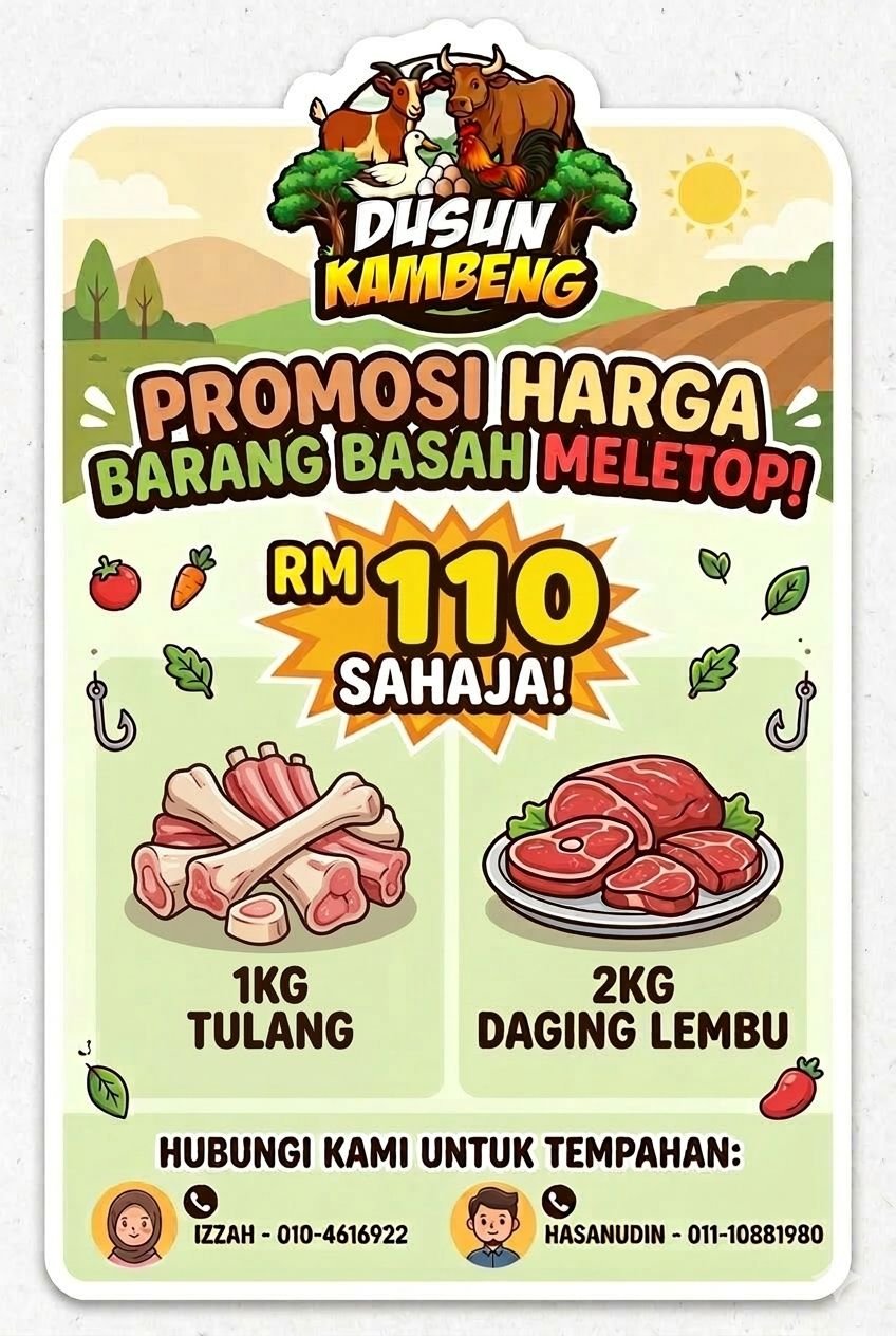 1kg Tulang + 2kg Daging Lembu